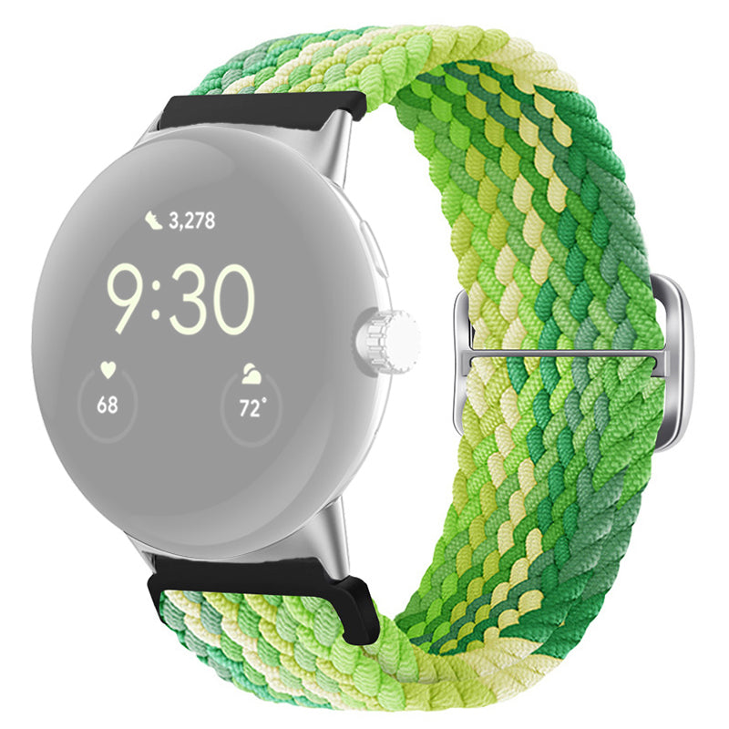 For Google Pixel Watch 2 Pixel Watch Braided Watch Band Adjustable Buckle Stretchy Wristband Sport Strap For Google Pixel Watch 2 Pixel Watch Braided Watch Band Adjustable Buckle Stretchy Wristband Sport Strap